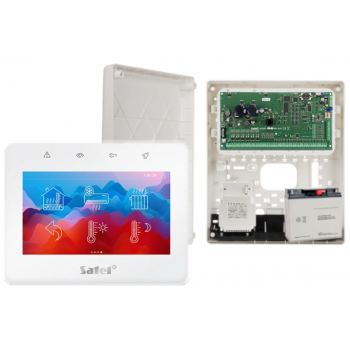 ZESTAW ALARMOWY SATEL INTEGRA 256 PLUS  + INT-TSG2-W + OPU-3P + AWT800 + 17Ah